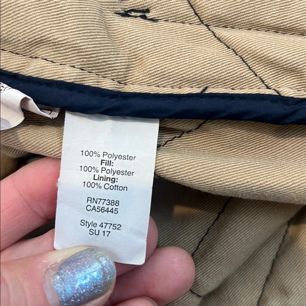 J. Crew Dark Blue Quilted Vest size small.